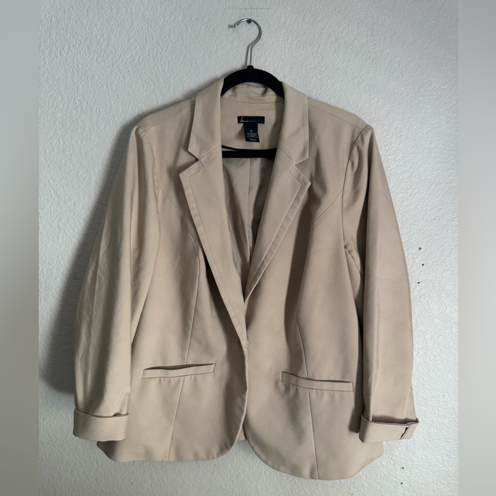 Lane Bryant tan suit jacket